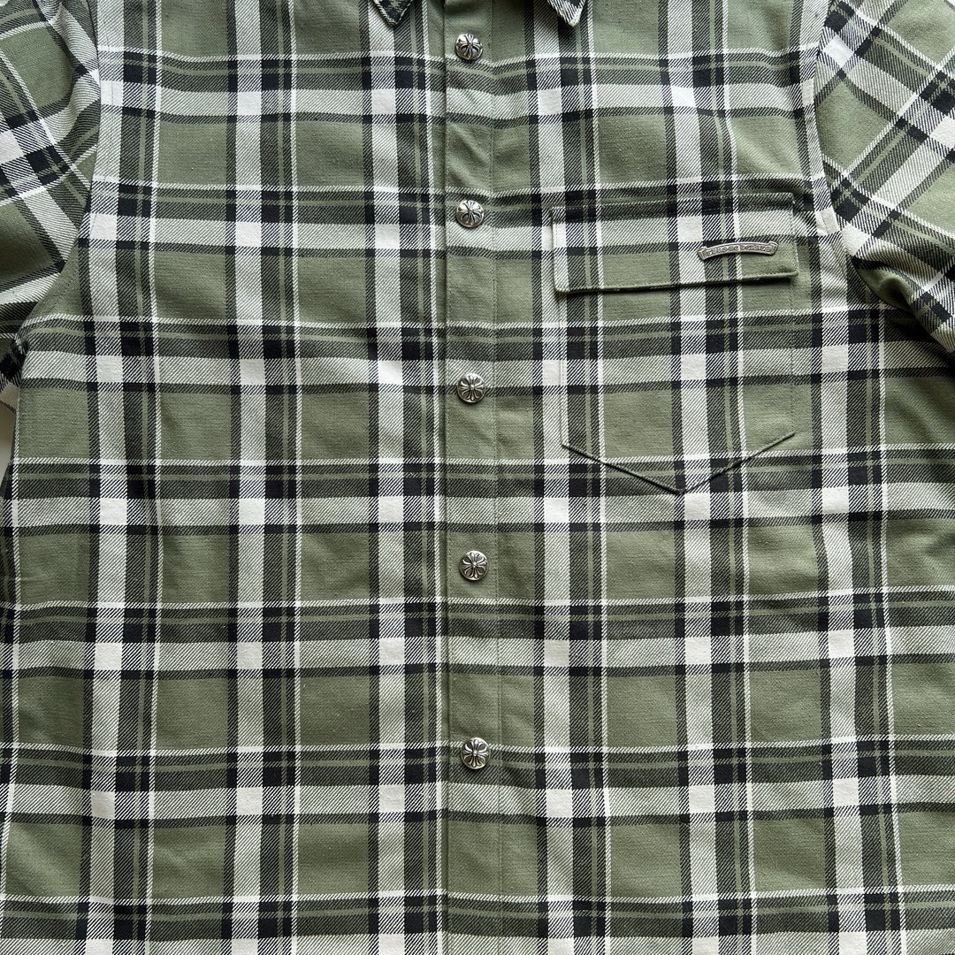 Blaues Flanell-Langarmshirt mit Print auf den Ärmeln – Herren