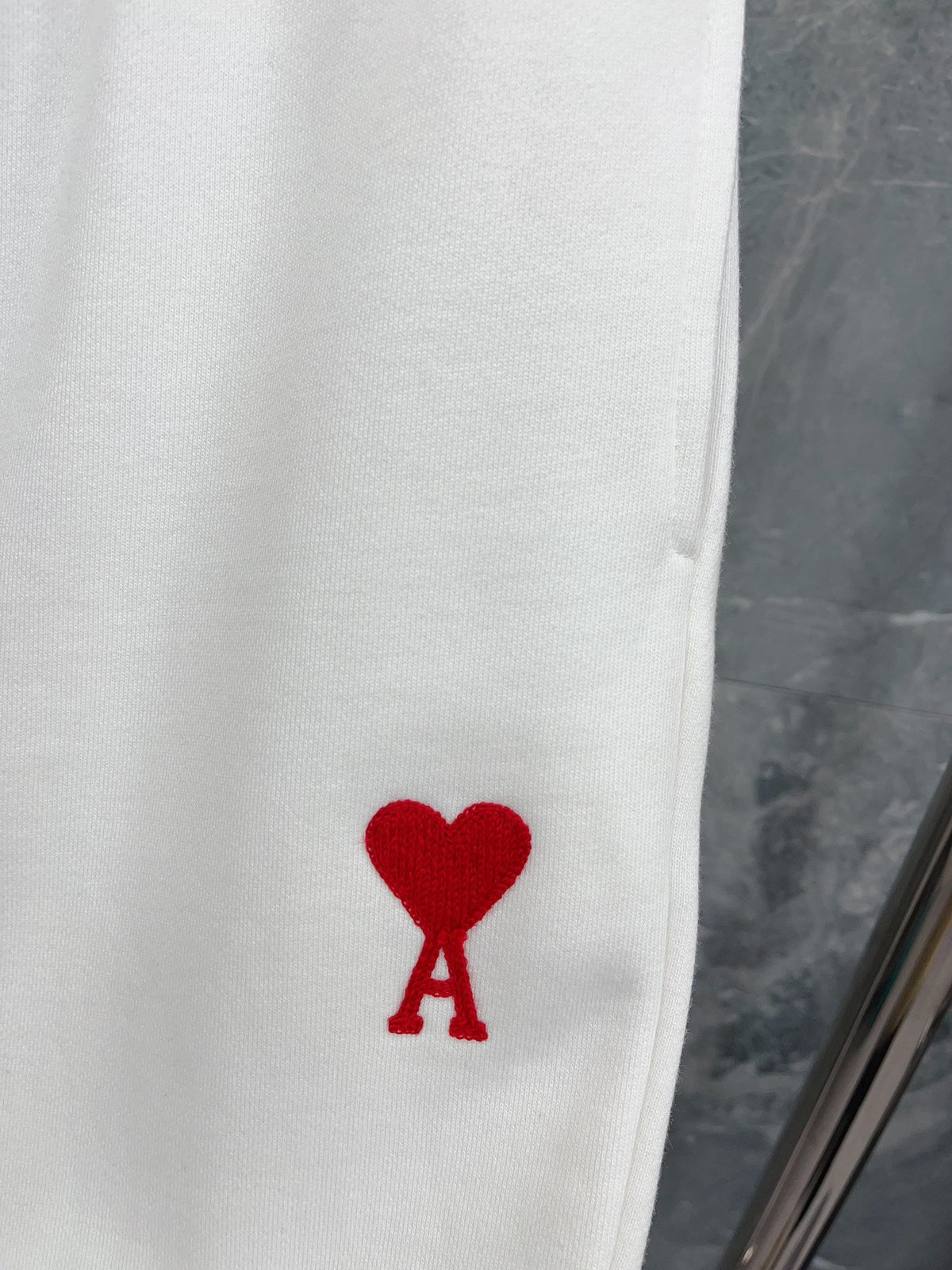 Schwarze Baumwoll-Jogginghose mit Herz-Logo – Herren