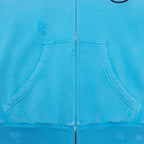 Himmelblauer Kapuzenpullover – Herren