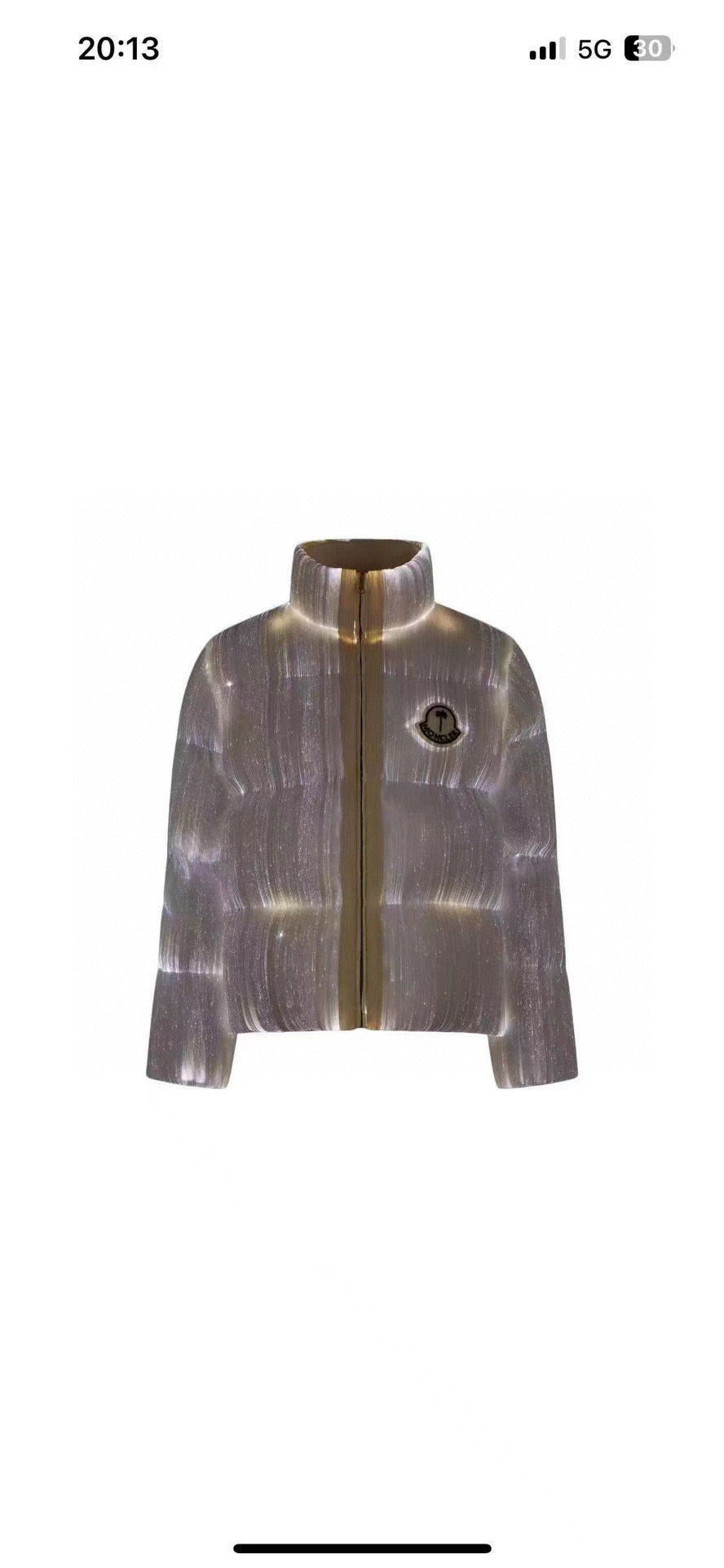 Weiße Steppjacke - Herren