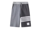 Grey Jersey Bar Stripe Drawstring - Men's