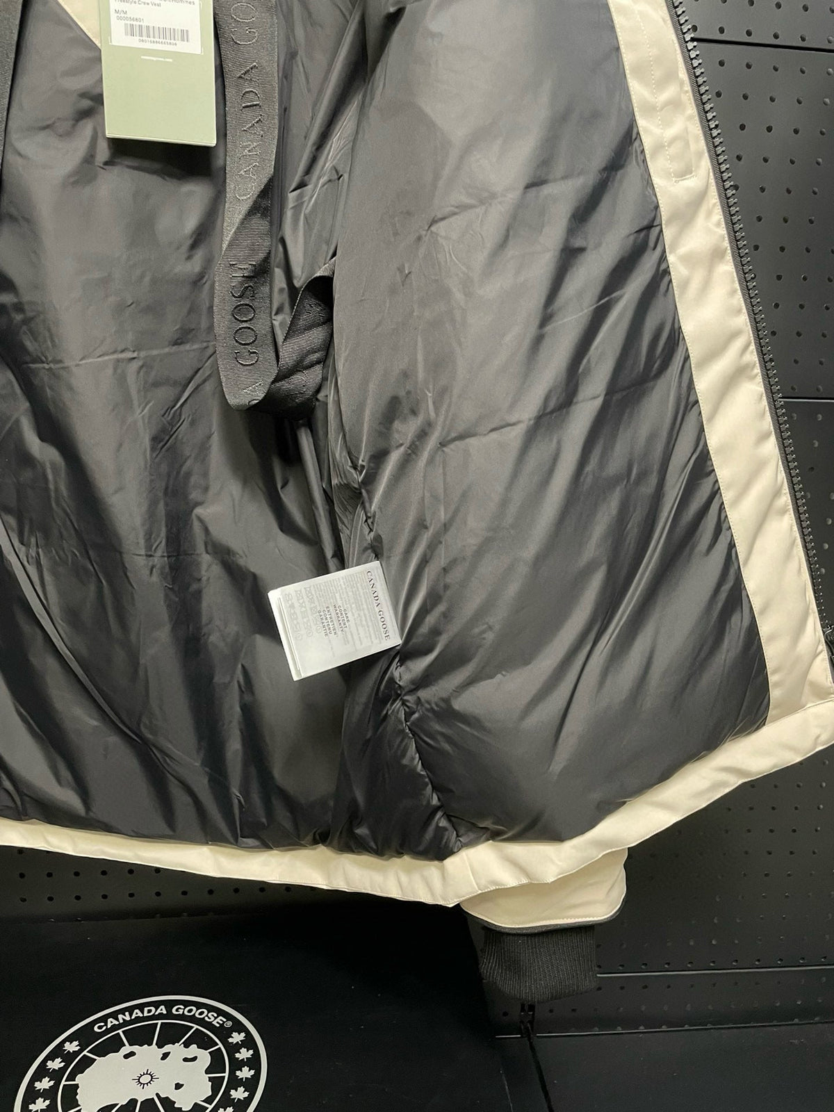 Schwarzer Nylon-Daunenparka – Herren