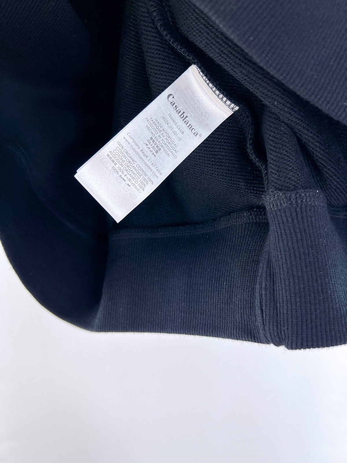 Navy-Baumwollpullover mit Grafik – Herren
