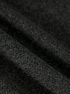 Cremefarbener Wollpullover mit Textlogo, Rundhalsausschnitt – Herren