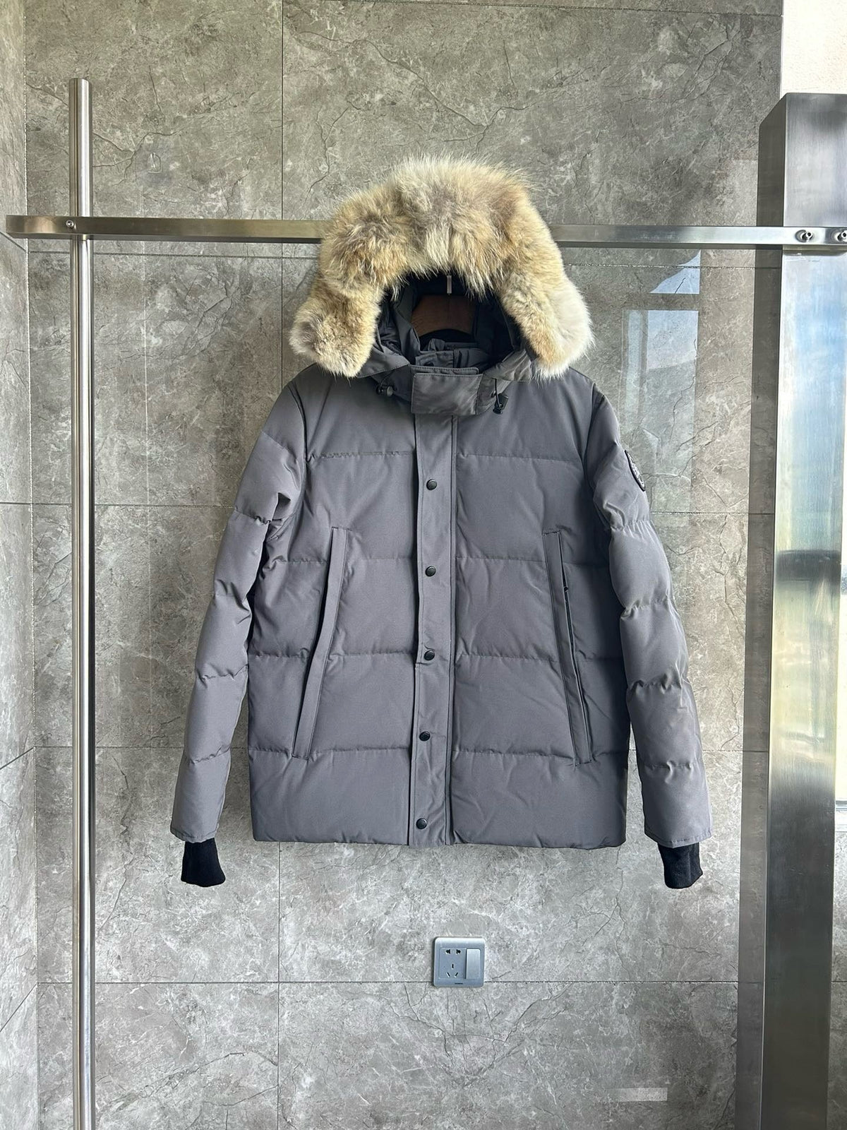 Black and White Parka - Men's