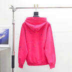 Pinker Baumwoll-Pullover mit Grafik – Herren