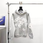 Grauer Baumwoll-Pullover mit Sternenprint – Herren