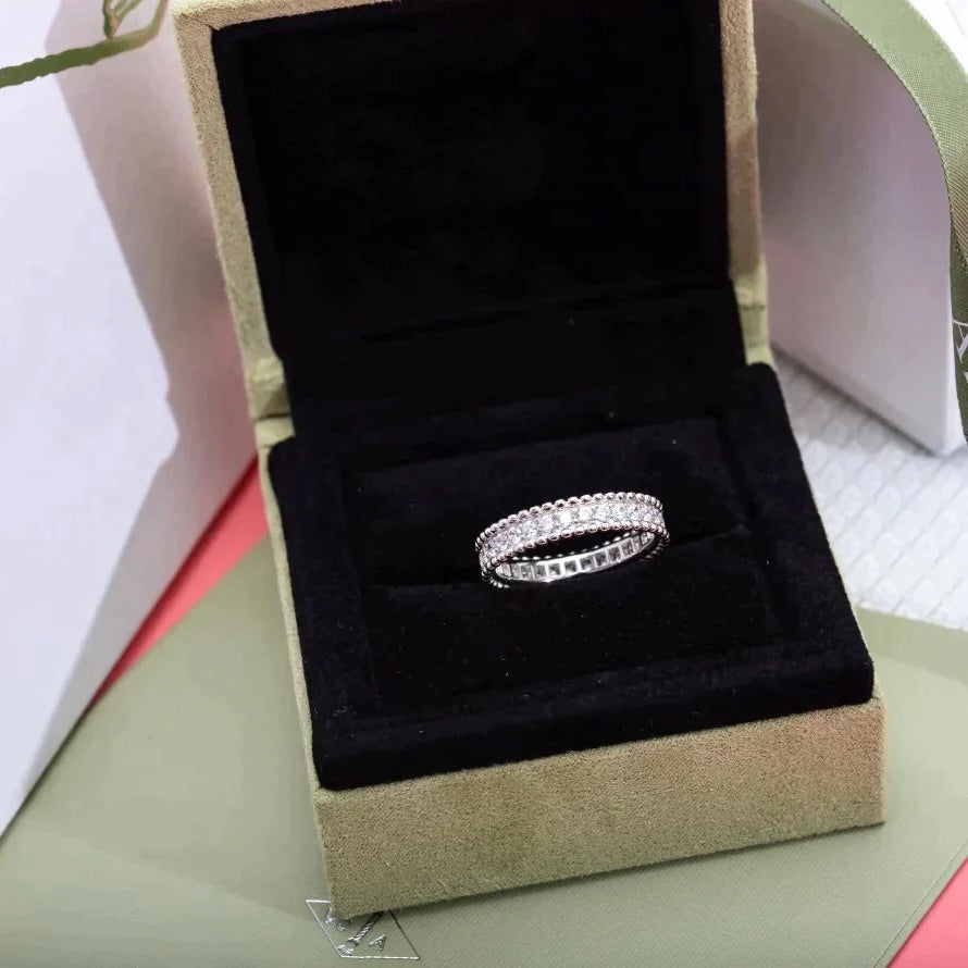 Perlee Diamond Silver Ring – LUX VERSE Luxury Designer Fashion Outlet