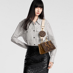 OnTheGo East West Brown – a removable round coin purse completes this versatile design – LUX VERSE Luxury Designer Fashion Outlet