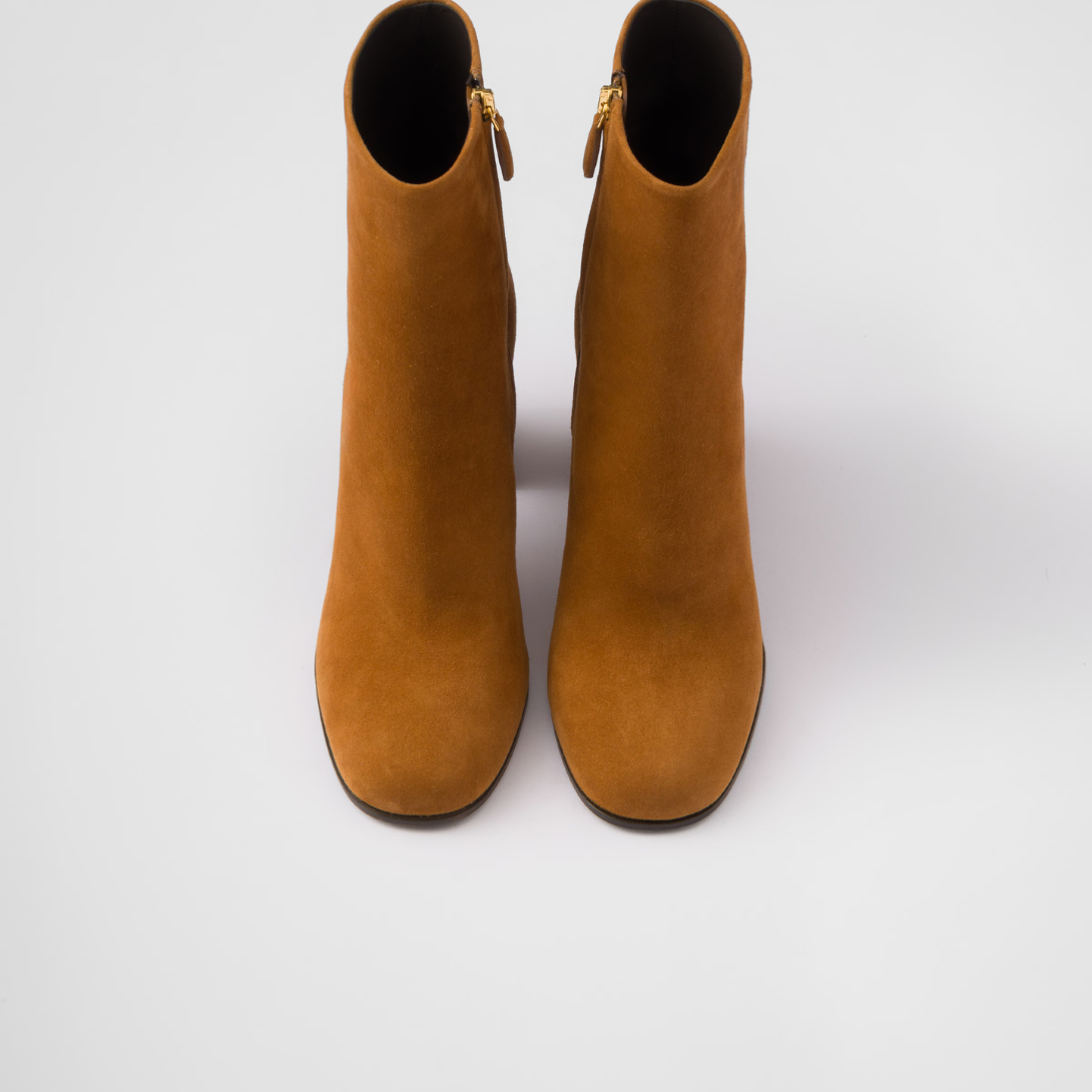 Suede Leather booties – the sleek, refined design of these booties is emphasized by the soft touch of suede – LUX VERSE Luxury Designer Fashion Outlet
