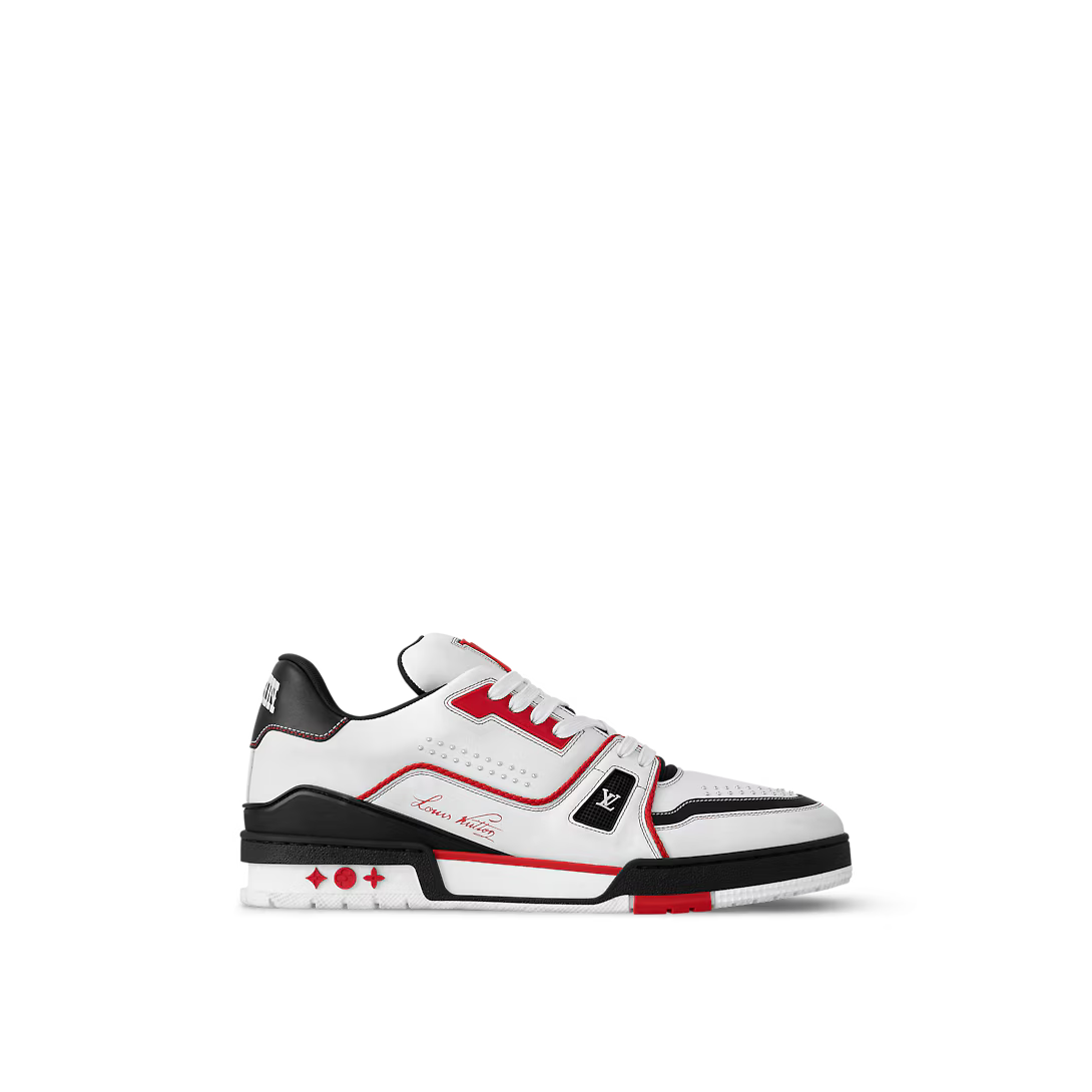 Trainer Sneaker Leather – the Trainer sneaker is reinterpreted in grained calf leather with colorful accents – LUX VERSE Luxury Designer Fashion Outlet