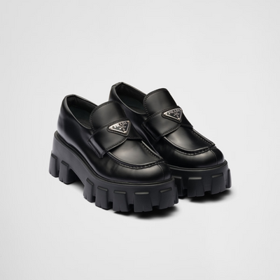 Brushed leather Monolith loafers - LUX VERSE - Luxury designer fashion outlet