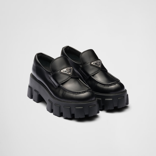 Brushed leather Monolith loafers - LUX VERSE - Luxury designer fashion outlet