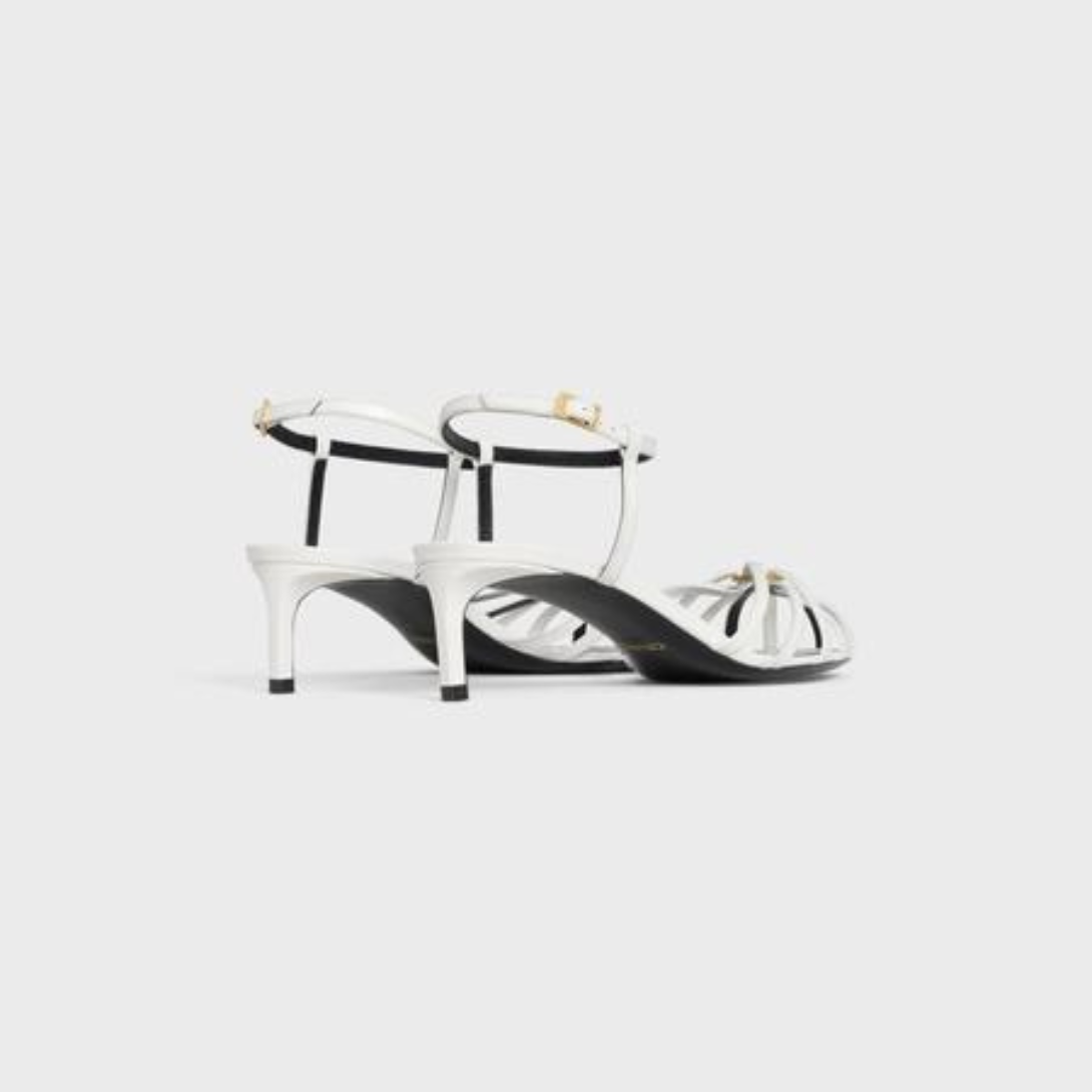 TRIOMPHE LEATHER SANDAL in LAMBSKIN – tOE SHAPEMETAL TRIOMPHE ON THE CENTER OF THE STRAPSTHIN LEATHER STRAPSTOE – LUX VERSE Luxury Designer Fashion Outlet