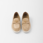 Suede leather loafers – a modern silhouette for these mules made of soft suede with a leather lining – LUX VERSE Luxury Designer Fashion Outlet