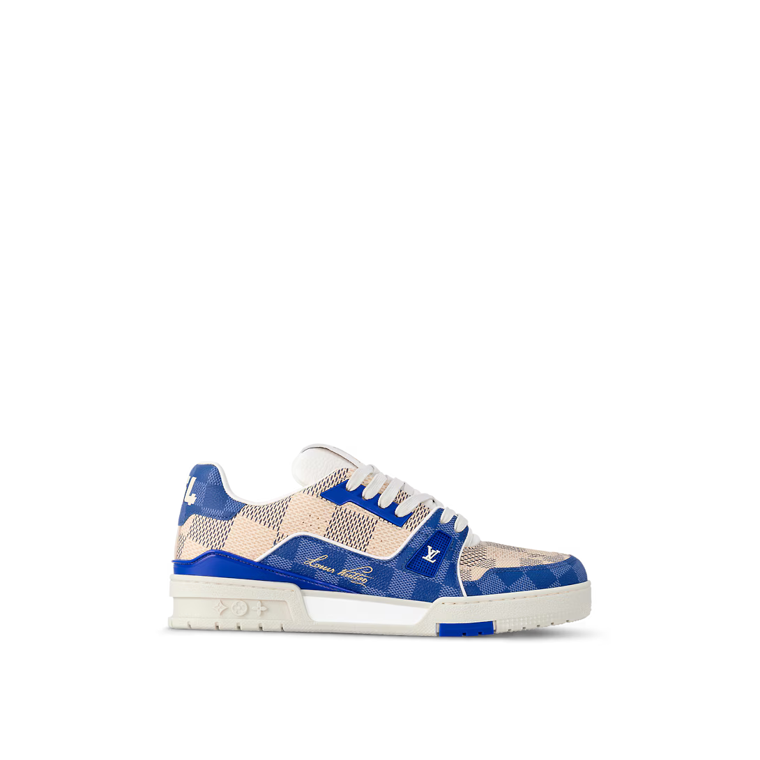 Trainer vintage Sneaker – the cult Trainer sneaker is reinterpreted in Damier grained calf leather with a play – LUX VERSE Luxury Designer Fashion Outlet