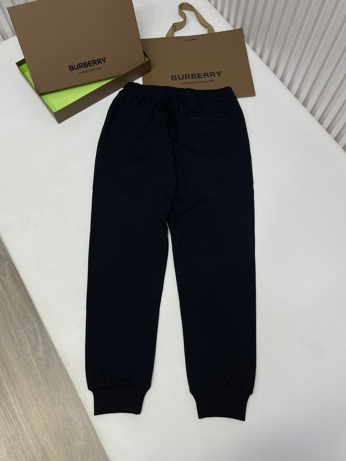 Black Cotton Text Logo Joggers - Men's