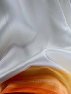 Orange Gradient Hem Silk Shorts - Men's