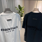 Graues Baumwoll-T-Shirt mit Logo-Print, Kurzarm – Herren