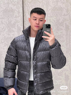 Schwarze Steppjacke – Herren