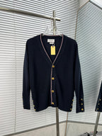 Grey Knit Cardigan - Men's