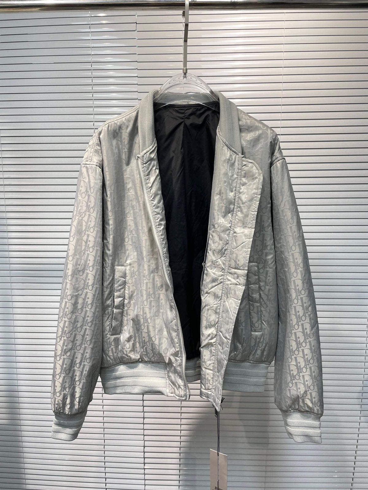 Schwarzer Stepp-Bomber aus Nylon – Herren