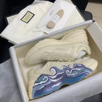 Rhyton Wave Print Sneakers