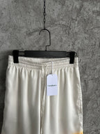 Cream Cotton Gradient Hem Drawstring - Men's