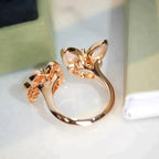 Twin Butterfly Diamond Mop Ring – LUX VERSE Luxury Designer Fashion Outlet