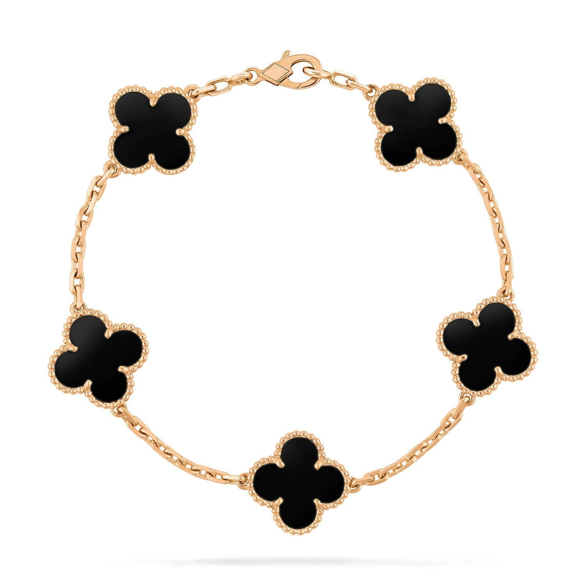 Clover  5 Motifs Black Onyx Bracelet – LUX VERSE Luxury Designer Fashion Outlet