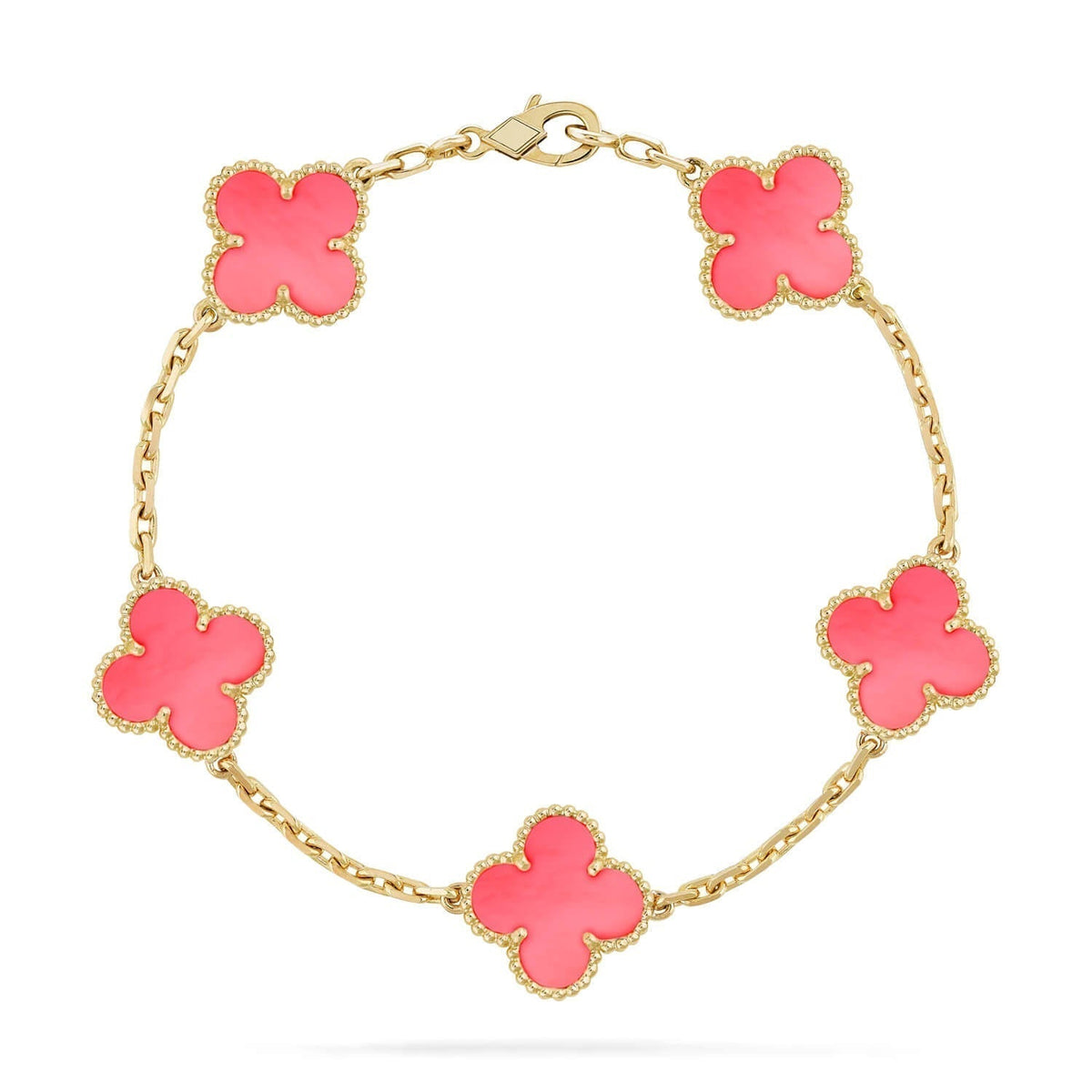 Clover 5 Pink Mop Bracelet – LUX VERSE Luxury Designer Fashion Outlet