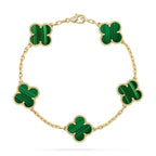 Clover 5 Motifs Malachite Bracelet – LUX VERSE Luxury Designer Fashion Outlet