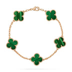 Clover 5 Motifs Malachite Bracelet – LUX VERSE Luxury Designer Fashion Outlet