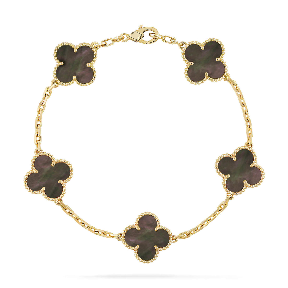 Clover 5 Motif Gray Mop  Bracelet – LUX VERSE Luxury Designer Fashion Outlet