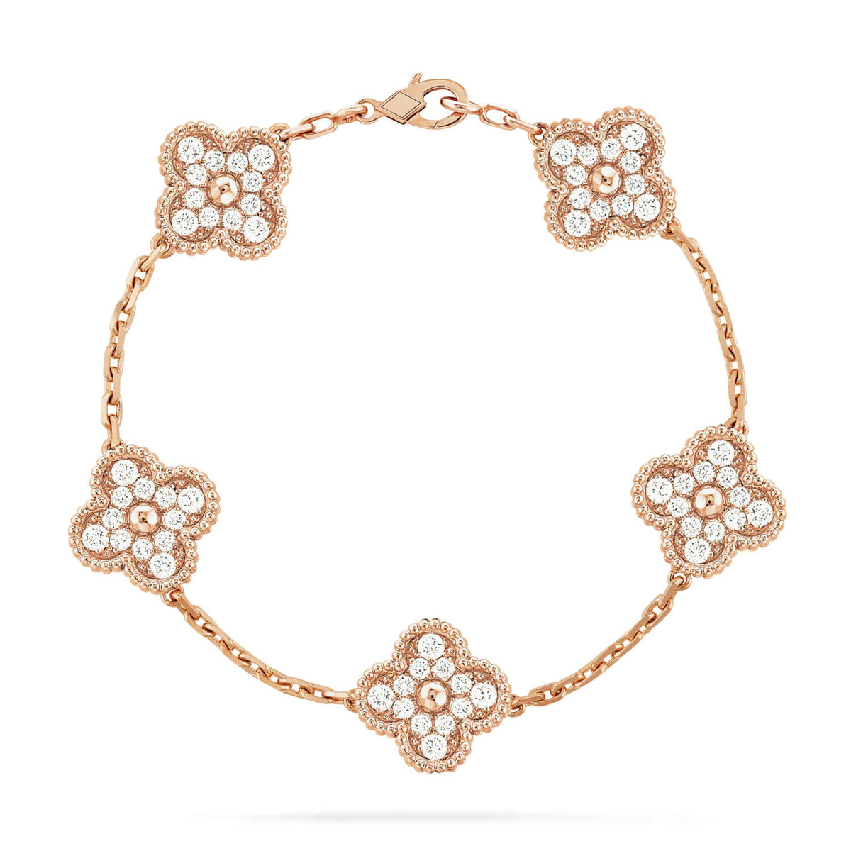 Clover 5 Motifs  Full Diamond Bracelet – LUX VERSE Luxury Designer Fashion Outlet
