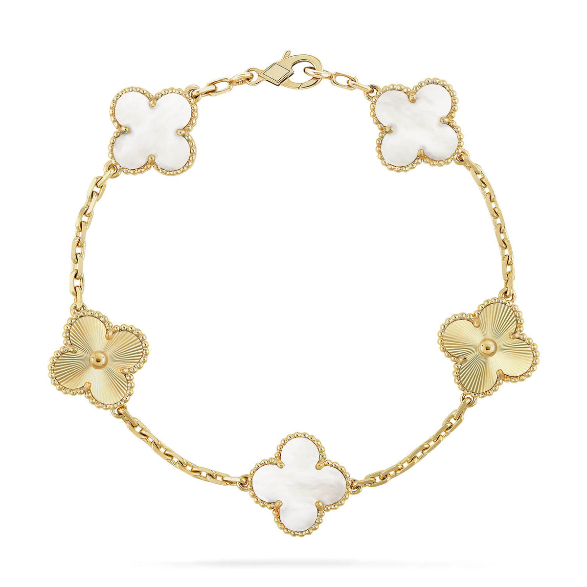 Clover 5 Motifs Laser Diamond Bracelet – LUX VERSE Luxury Designer Fashion Outlet