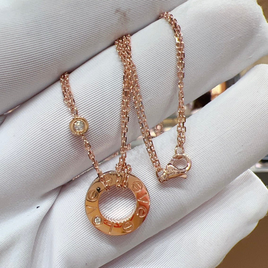 Love Necklace 16mm 2 Diamonds – LUX VERSE Luxury Designer Fashion Outlet
