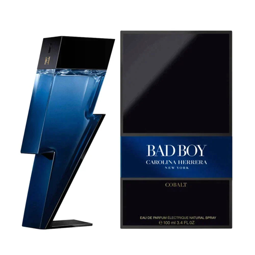 Bad Boy Cobalt 3.4 oz EDP for men – the mineral accents of the truffle accord base are invigorated with smoky oakwood – LUX VERSE Luxury Designer Fashion Outlet