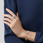 Frivole Flower Diamond Bracelet Silver – LUX VERSE Luxury Designer Fashion Outlet