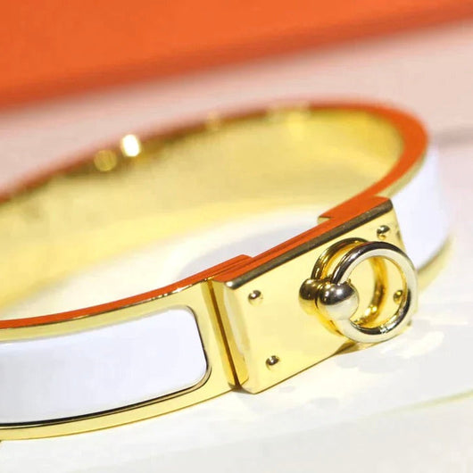 H RING LOCK BRACELET 12MM WHITE