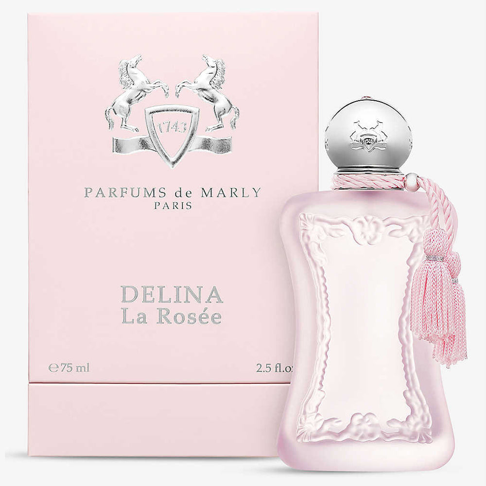 Delina La Rosee 2.5 oz EDP for women – lIMIT 1 PER CUSTOMER The latest instalment from Parfums de Marly, Delina La Rosée is – LUX VERSE Luxury Designer Fashion Outlet