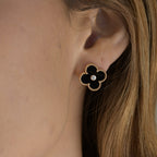 Clover Medium 1 Motifs Onyx Diamond Earrings – LUX VERSE Luxury Designer Fashion Outlet