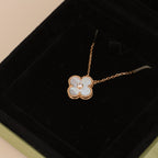Clover 15mm Diamond White Fritillaria Necklace – LUX VERSE Luxury Designer Fashion Outlet