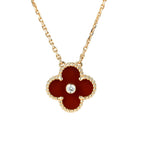 Clover 15mm Diamond Carnelian Necklace – LUX VERSE Luxury Designer Fashion Outlet