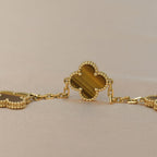 Clover  5 Motifs Tiger Eye Bracelet – LUX VERSE Luxury Designer Fashion Outlet