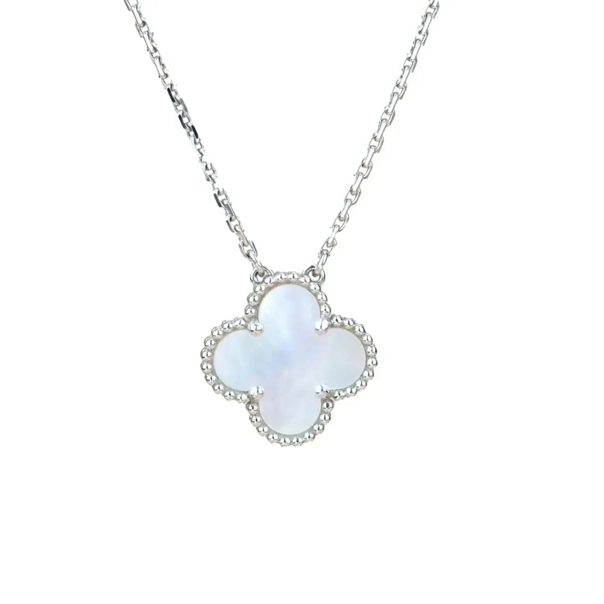 Clover  15mm White Mother-of-pearl Silver – LUX VERSE Luxury Designer Fashion Outlet