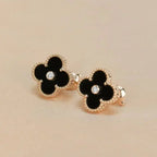 Clover Medium 1 Motifs Onyx Diamond Earrings – LUX VERSE Luxury Designer Fashion Outlet