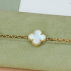 Clover  5 Motif White Mop Bracelet – LUX VERSE Luxury Designer Fashion Outlet