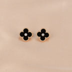 Clover Medium 1 Motifs Onyx Diamond Earrings – LUX VERSE Luxury Designer Fashion Outlet