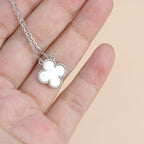 Clover  15mm White Mother-of-pearl Silver – LUX VERSE Luxury Designer Fashion Outlet